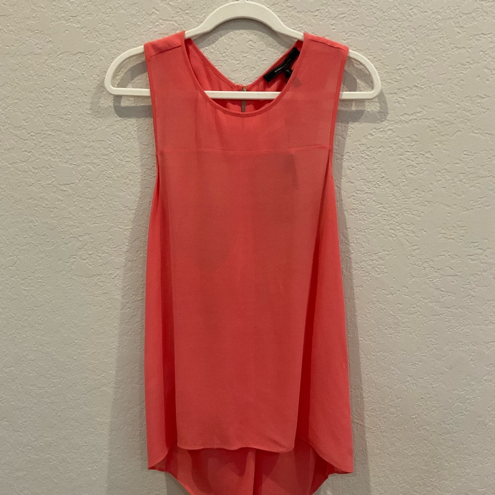 Coral Sleeveless Blouse